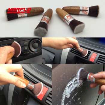 Marflo Car Wash Wood Long Hair Brush Window Leaves Blinds Cleaning Tools Cleaner Keyboard Dust Collector Auto Air Condition