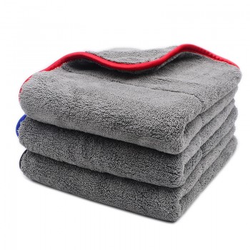 3PCS 1000GSM Super Thick Plush Microfiber Car Cleaning Care Cloths Microfibre Wax Polishing Wash Detailing Drying Towels 48x42cm