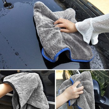 3PCS 1000GSM Super Thick Plush Microfiber Car Cleaning Care Cloths Microfibre Wax Polishing Wash Detailing Drying Towels 48x42cm