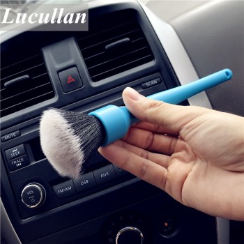 Lucullan 24CM Cleaning Brush For Exterior Surfaces,Wheels,Trim Work,Grill,Emblem/Badge Ultra Soft Hair Fine Detailing Brushes