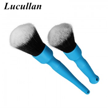 Lucullan 24CM Cleaning Brush For Exterior Surfaces,Wheels,Trim Work,Grill,Emblem/Badge Ultra Soft Hair Fine Detailing Brushes