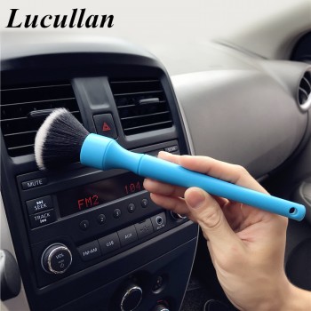 Lucullan 24CM Cleaning Brush For Exterior Surfaces,Wheels,Trim Work,Grill,Emblem/Badge Ultra Soft Hair Fine Detailing Brushes