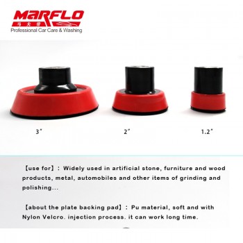 MARFLO Plate Backing Pad Sponge Polishing Car Wash and Care Tools M14 1.2 2 3 3size in one Package