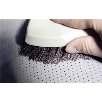 Lucullan Ergonomics Design Leather Seat Wash Tools Long Bristle Horse Hair Leather Goods and Surfaces Cleaning Brush