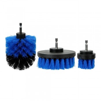 FORAUTO Car Brush 3pcs/set Drill Scrubber Brush Kit Cleaning Tool Hard Bristle Car Auto Care Tool Auto Detailing Cleaning Brush