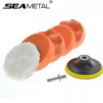 Car Polishing Wash Brush Set Sponge Waxing Washing Maintenance Cosmetic Buffing Pads Kit Felt Compound Supplies Auto Accessories