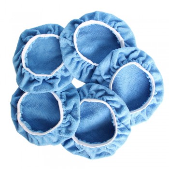 5 to 6 inches Polisher Pad Bonnet Polishing Buffing Pad Cover For Car Polisher Pack of 5Pcs Waxer Bonnet for Most Car Polisher