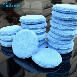 (10pieces/lot) Car washer Blue Microfiber Wax Applicator Polishing Sponges pads 5 Diameter Sponges Car amp;Motorcycles Accessories