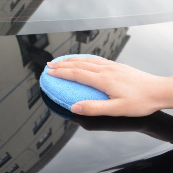 (10pieces/lot) Car washer Blue Microfiber Wax Applicator Polishing Sponges pads 5 Diameter Sponges Car amp;Motorcycles Accessories