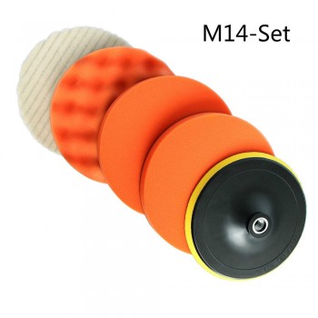 5Pcs Per Set 7 Inch (180mm) High Gross Polishingamp;Buffer Pad Set M14/M16 Drill Adapter For Car Polisher Buffing Self-adhesive