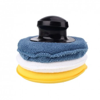 with Handle Multicolor Waxing Sponge Buffing Pad Round Durable Polishing Sponge Car Care Car Styling