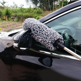 Do Promotion! Newest Car Auto Microfiber Retractable Wax Mop Cleaning Brush Round Duster Dusting Tool