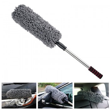 Do Promotion! Newest Car Auto Microfiber Retractable Wax Mop Cleaning Brush Round Duster Dusting Tool