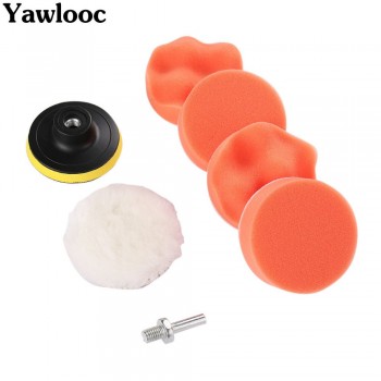 Car Polishing Wash Brush Set Sponge Waxing Washing Maintenance Cosmetic Buffing Pads Kit Felt Compound Supplies Auto Accessories
