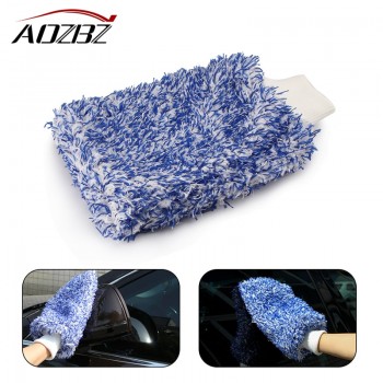 Microfiber Car Cleaning Glove High Density Scratch Free Wash Mitt Wet and Dry Use Duster