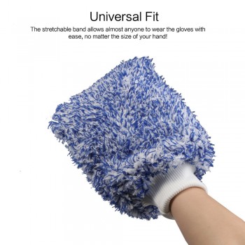 Microfiber Car Cleaning Glove High Density Scratch Free Wash Mitt Wet and Dry Use Duster