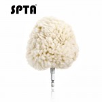 SPTA 4(100mm) Genuine Wool Buffing Ball Polishing Pad Ball - Hex Shank - Turn Power Drill Or Impact Driver High-Speed Polisher