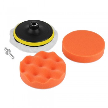 10pcs car polishing pad 80mm 3 Multifunction Sponge Car Polishing Self-adhesive Waxing Wool Wheel Set