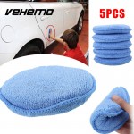 Vehemo Polishing Sponge Buffing Pad Blue Microfiber Polisher Waxing Sponge 5pcs Durable Premium