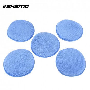 Vehemo Polishing Sponge Buffing Pad Blue Microfiber Polisher Waxing Sponge 5pcs Durable Premium