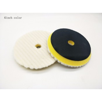 Quality rupess shape japanese short wool buffingamp;polishing pad foam pad wool polishing buff disct(7or6for choose,Rodam color)