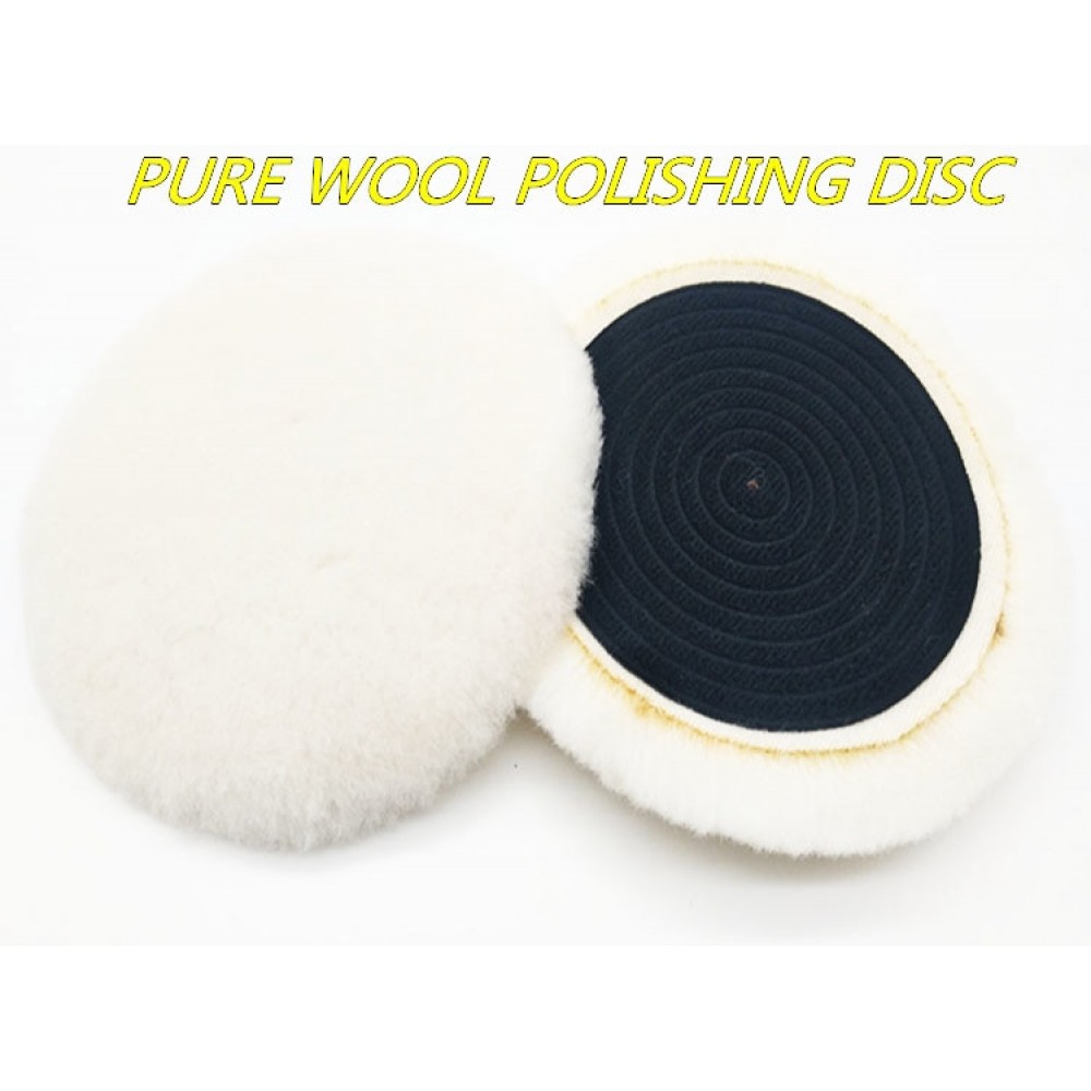 high quality 6 Australia real wool MIX Textile polishing buffing pad foam polish puff disc (same material as 3M)