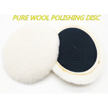 high quality 6 Australia real wool MIX Textile polishing buffing pad foam polish puff disc (same material as 3M)