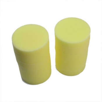 Liplasting 12Pcs Car Cleaning Sponges Wax Round Car Polish Wax Foam Sponges Pad Yellow Esponjas de espuma de cera