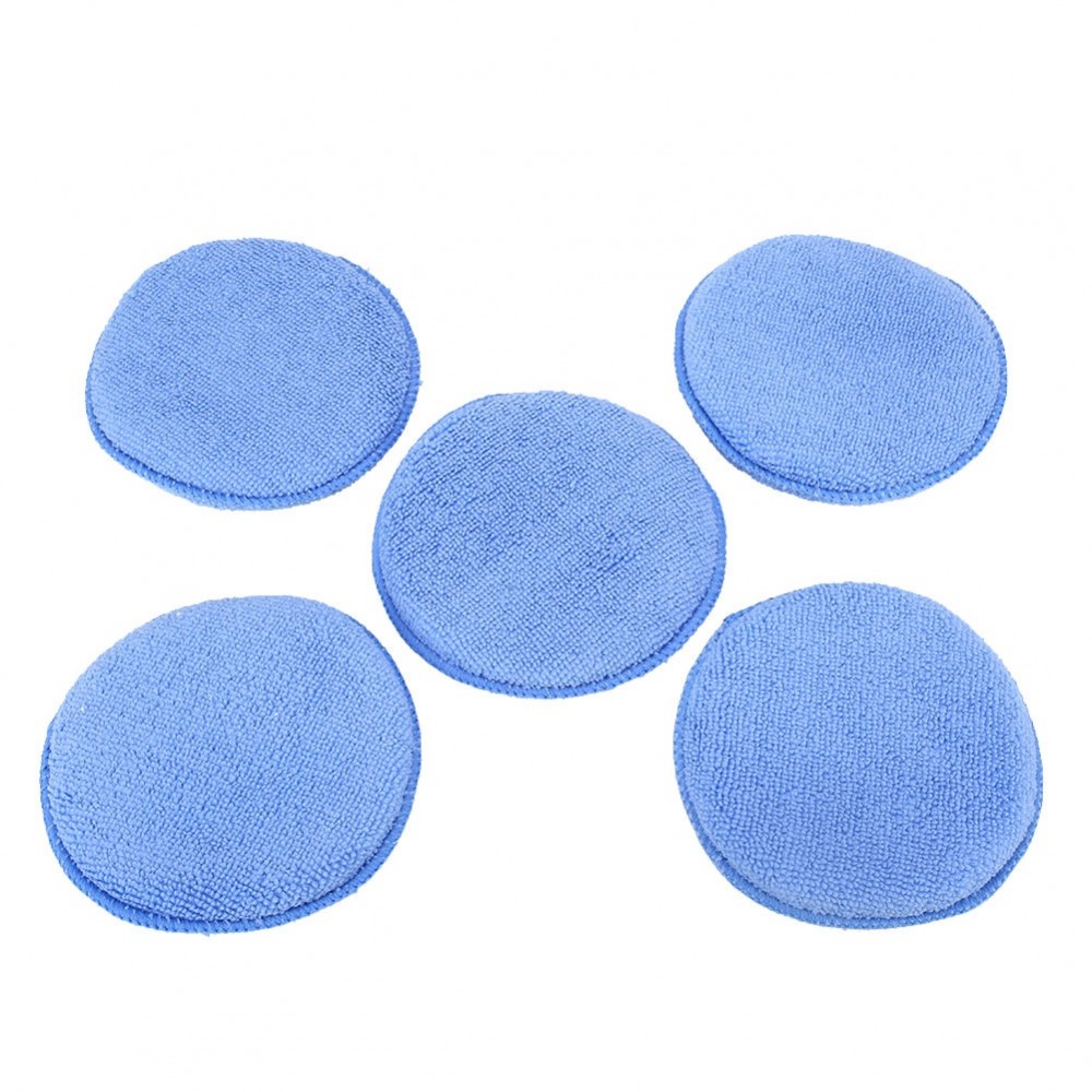 Blue 5pcs Polishing Sponge Buffing Pad Waxing Sponge Durable Premium Car Styling Auto Detailing Car Care