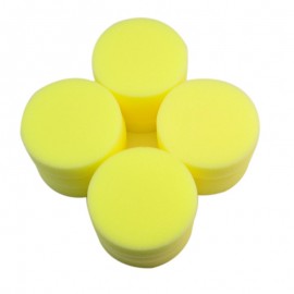 12PCS Waxing sponges Round Car Polish Sponge Car Wax Foam Sponges Applicator Pads for Clean Car Care Tool Glass Yellow ME3