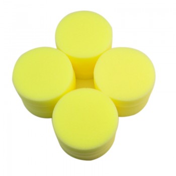 12PCS Waxing sponges Round Car Polish Sponge Car Wax Foam Sponges Applicator Pads for Clean Car Care Tool Glass Yellow ME3