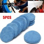 Vehemo Car Styling Buffer Pad Buffing Pad Polishing Sponge Microfiber Blue Round Waxing Sponge 5pcs Trim Premium