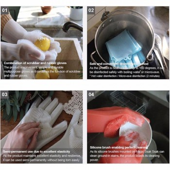 1PC Magic Silicone Rubbe Car Washing Gloves Eco-Friendly  Multipurpose Car Washing Gloves car accessries