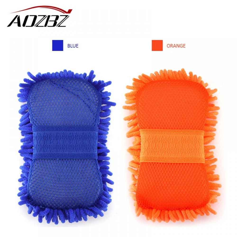 Coral Car Wash Sponge Anti-scratch Microfiber Dry Wet Amphibious  Sponge for Car Glass Ceramic Tile