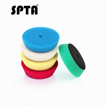 SPTA 5pcs Polishing Buffing Pad 4 100mm Mix Color Kit For 3 inch Backing RO/DA/Air Polisher, Random Orbit Dual Action Polisher