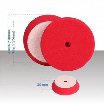 SPTA 5pcs Polishing Buffing Pad 4 100mm Mix Color Kit For 3 inch Backing RO/DA/Air Polisher, Random Orbit Dual Action Polisher
