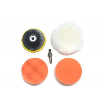 Free Shipping 4 100mm Car Polishing Pad set Wet Foam Buffing Pads for Car Styling with Drill Adaptor M10
