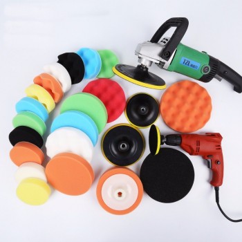 Free Shipping 4 100mm Car Polishing Pad set Wet Foam Buffing Pads for Car Styling with Drill Adaptor M10