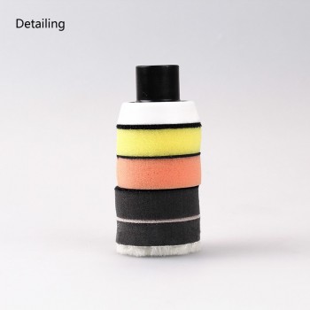 2 Inch DETAILING 5 pcs Buffing and Polishing Kit with 3 Flat Foam Padsamp; 1 Wool Buffing Pad and a Backing Plate