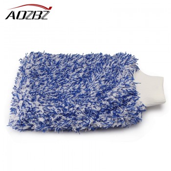 Car Washing Glove Scratch Free Microfiber Wash Mitt Wet and Dry Use for Home Kitchen Bathroom