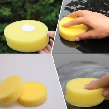 VEHEMO Auto Care 12Pcs Car Wax Sponge Polish Foam Sponges Pads Car Window Glass Brush Sponge Waxing Polishing Cleaning Tools