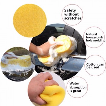 VEHEMO Auto Care 12Pcs Car Wax Sponge Polish Foam Sponges Pads Car Window Glass Brush Sponge Waxing Polishing Cleaning Tools
