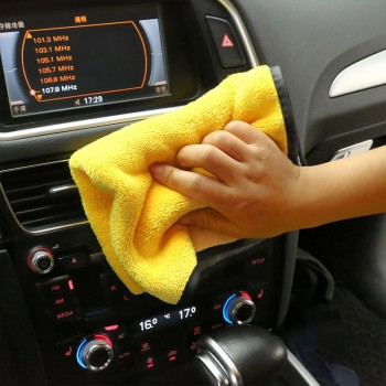 SPTA 800gsm Microfibre Towels Thick Plush Microfiber Car Cleaning Cloths Car Care Wax Polishing Detailing Wash 40CM*40CM 1Pcs