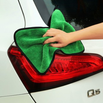 SPTA 800gsm Microfibre Towels Thick Plush Microfiber Car Cleaning Cloths Car Care Wax Polishing Detailing Wash 40CM*40CM 1Pcs