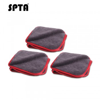 SPTA 800gsm Microfibre Towels Thick Plush Microfiber Car Cleaning Cloths Car Care Wax Polishing Detailing Wash 40CM*40CM 1Pcs