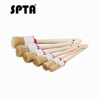 Car Detailing Brush Cleaning Natural Boar Hair Brushes Auto Detail Tools Products 5Pcs Wheels Dashboard Car-styling Accessories