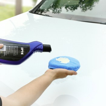 SPTA 5 125mm Car Microfiber Wax Applicator Pads with pocket Car Washing Cleaning For Car Waxing Polishing Pack of 10Pcs
