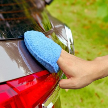 SPTA 5 125mm Car Microfiber Wax Applicator Pads with pocket Car Washing Cleaning For Car Waxing Polishing Pack of 10Pcs