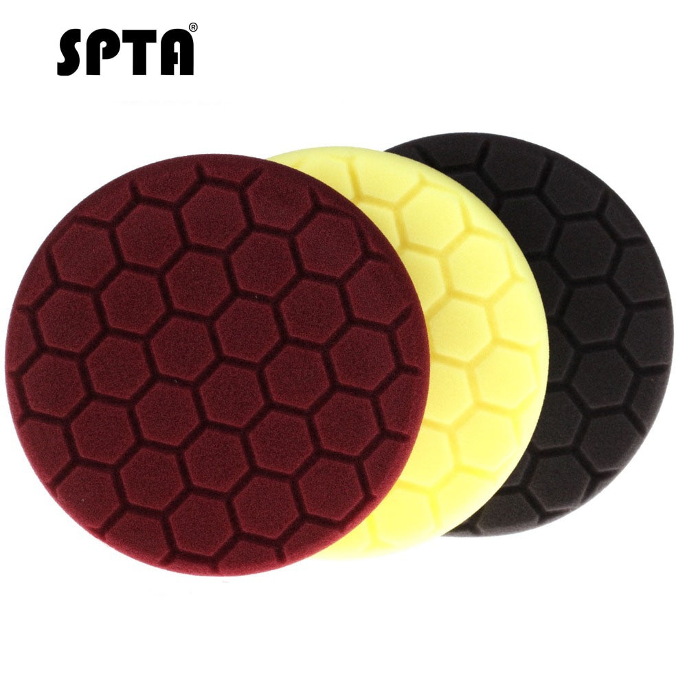 SPAT 1Pcs Brown/Black/Yellow 6Inch (150mm) Hardness Heavy Cut Buffing Pad Polishing Pad Kit For Car Polisher---Select Sets