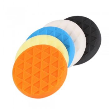 SPTA 5 inch (125mm ) Compound Buffing Pads Polishing Buffer Pad 5Pcs For Car Polisher Yellow/Red/Blue/Black/White--Select Color